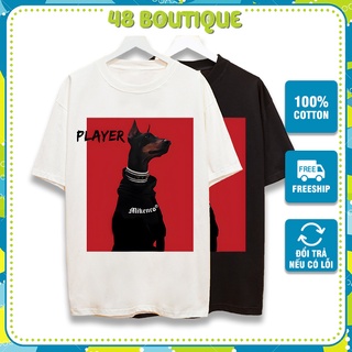 Áo thun Mikenco Doberman Player áo thun unisex nam nữ from rộng oversize chất liệu cotton 48 Boutique