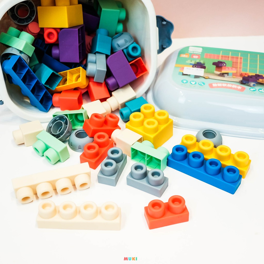 Đồ chơi lắp ghép Lego nhựa dẻo Woolly Trailer Bin