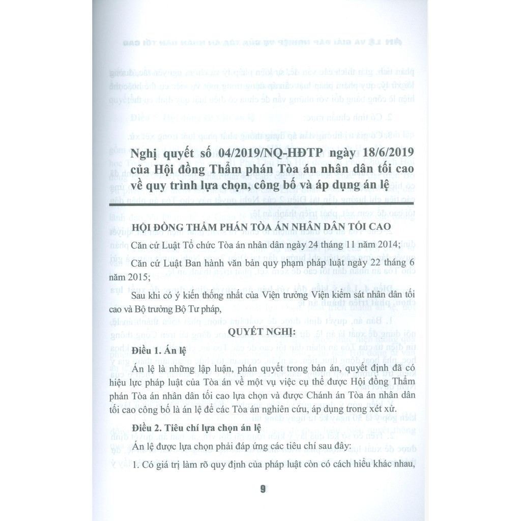 Sách - Án Lệ Và Giải Đáp Nghiệp Vụ Của Tòa Án Nhân Dân Tối Cao (Từ Năm 2016 Đến Năm 2019) | BigBuy360 - bigbuy360.vn