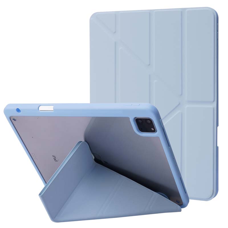 Bao Da Máy Tính Bảng Màu Trong Suốt Dễ Thương Có Ngăn Đựng Bút Cho 2018 2020 2021 iPad Pro 12.9 3rd 4th 5th Generation Giá Đỡ
