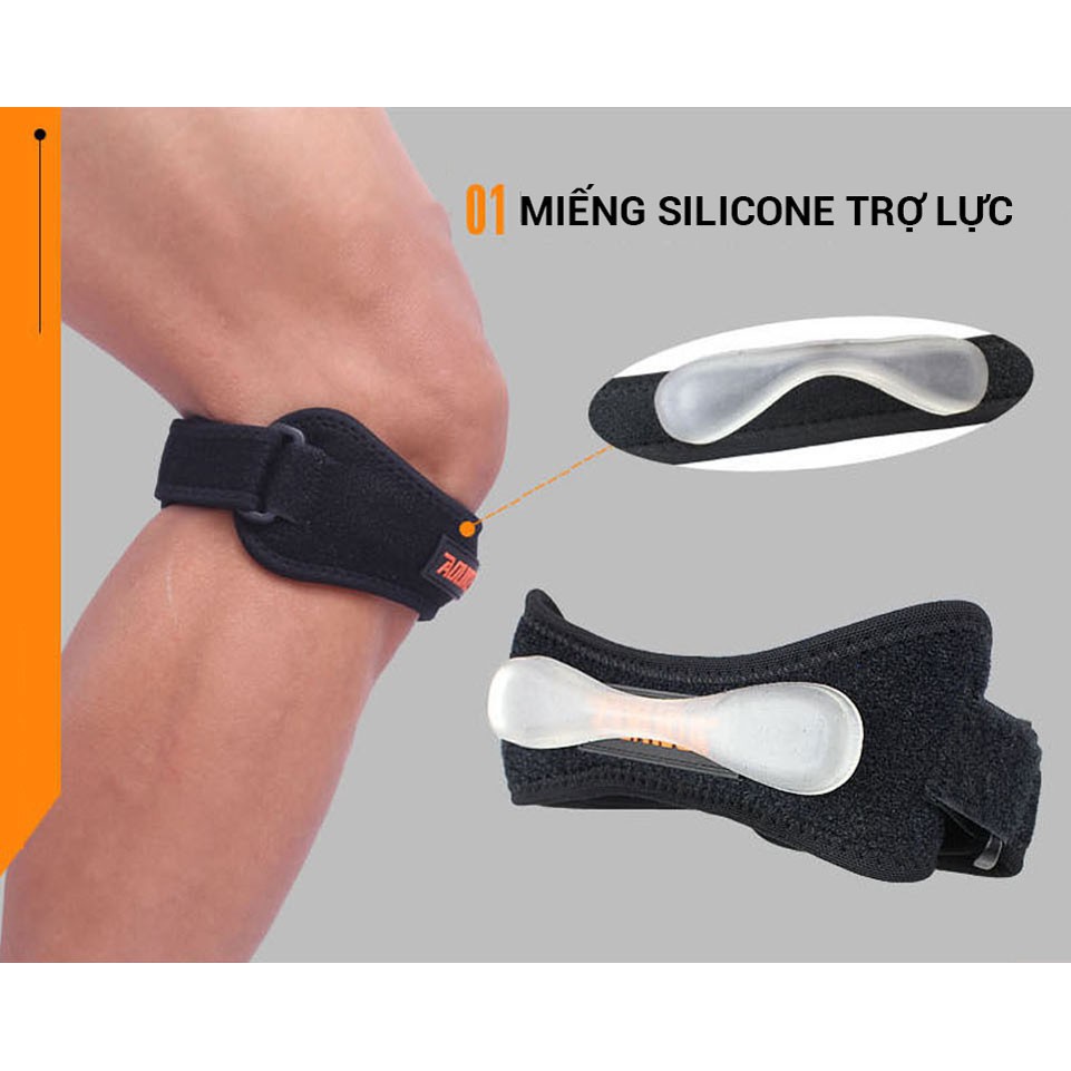 Bó gối nhỏ thể thao silicone cao cấp Aolikes AL7918 dungcuthethao