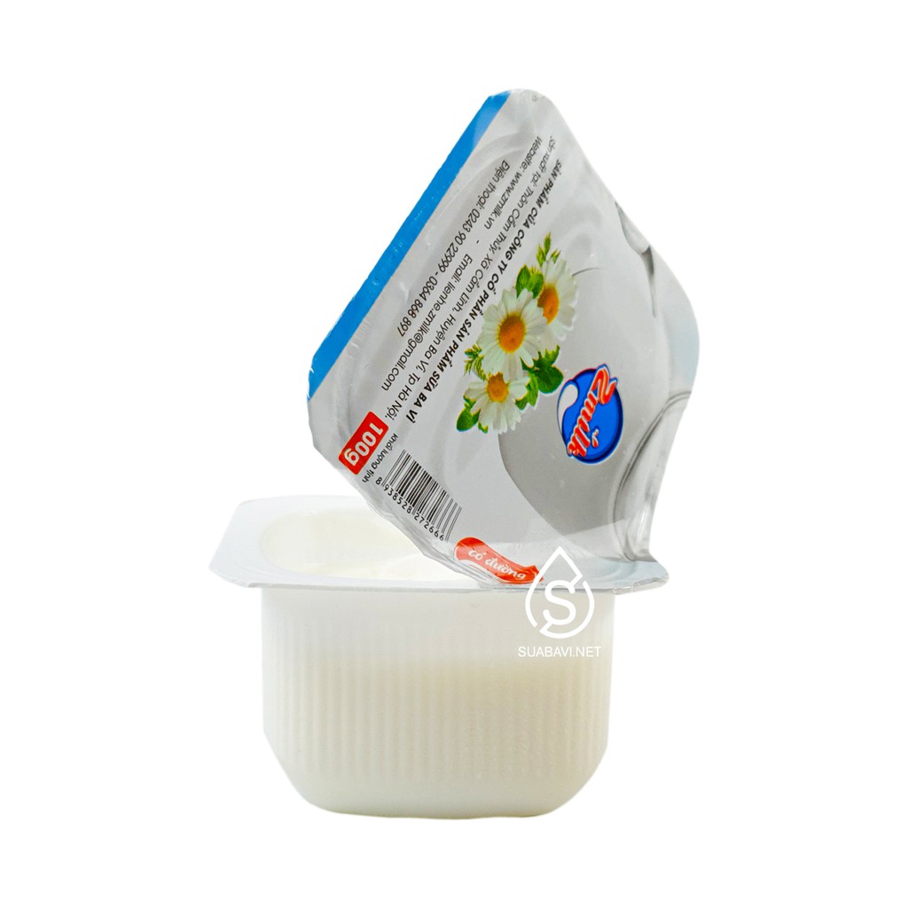 Sữa Chua Ba Vì Có Đường Vỉ 4 Hộp