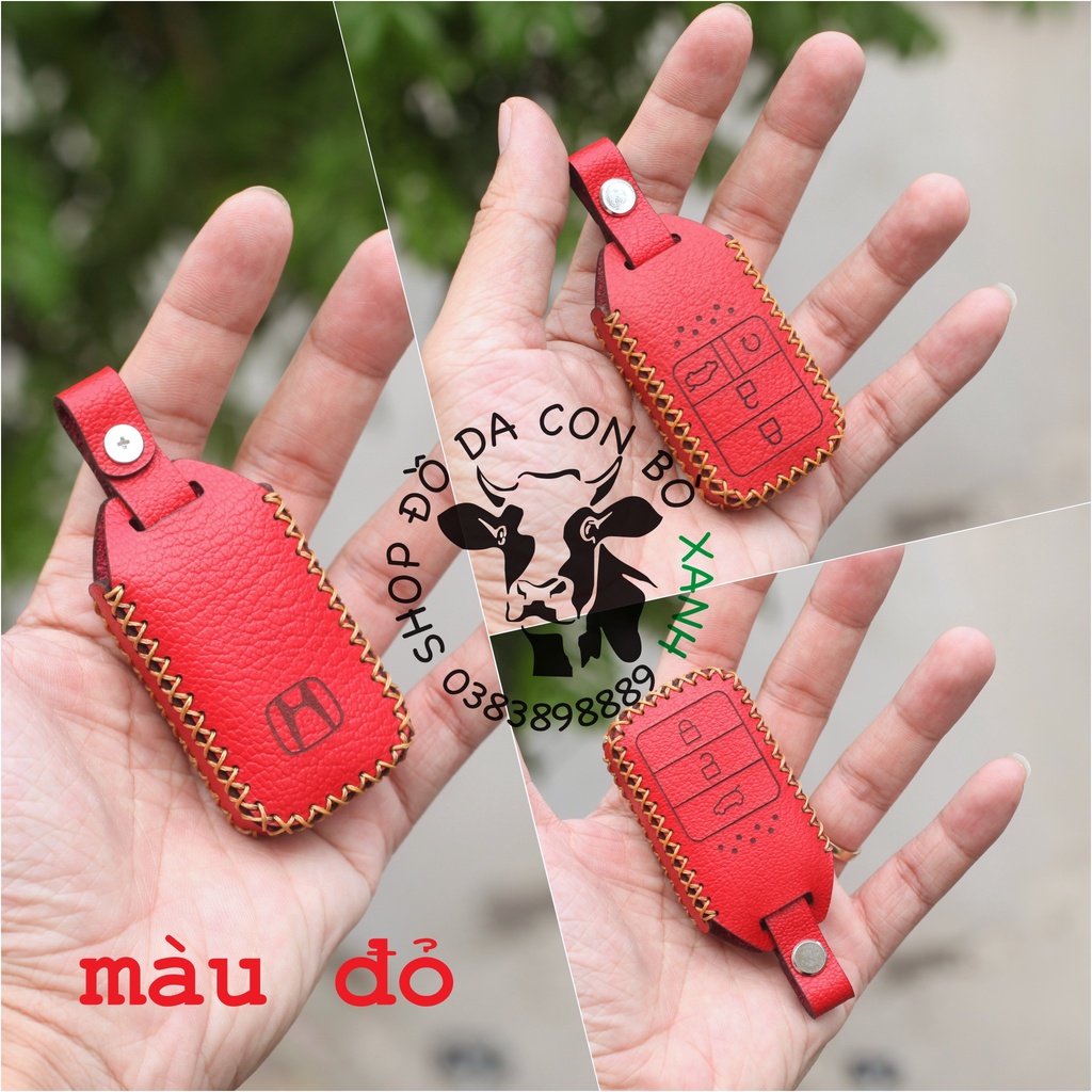 Bao da chìa khoá Honda City, CRV, BRV, CIVIC, ACCORD, CR-V handmade da thật 003