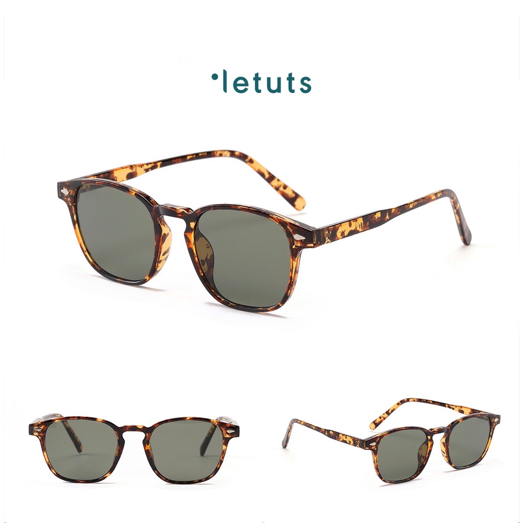 Gọng râm UV400 Nam nữ phong cách vintage dáng oval 3 màu thời trang LTR00051