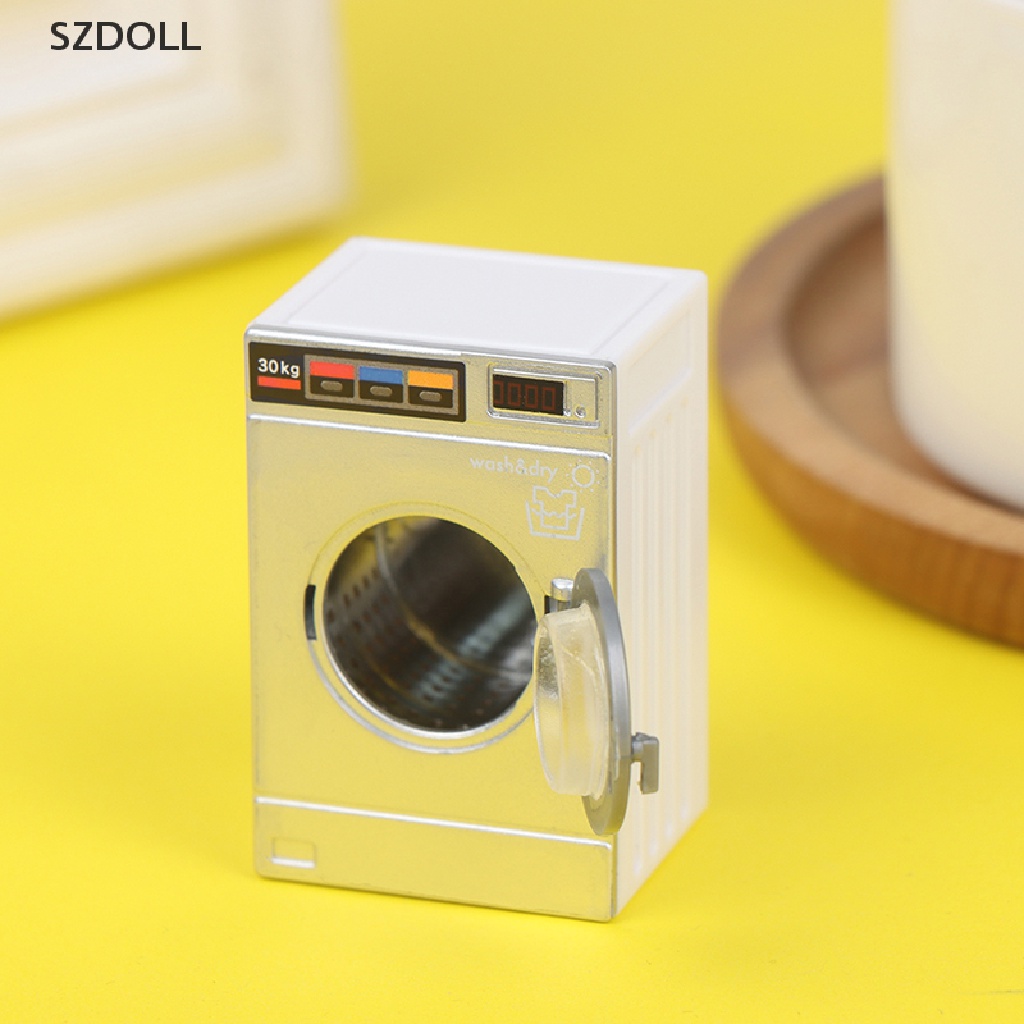 Mô hình máy giặt thu nhỏ tỉ lệ 1:12 trang trí nhà búp bê