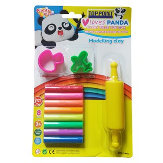 Đất nặn Kiddy Clay 8 màu + 2 khuôn + cây lăn ST-100-8+2SM/R
