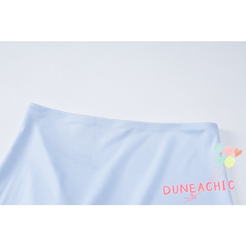 DUNEA Set đồ gồm áo dài tay dáng ngắn và chân váy ôm thời trang thanh lịch cho nữ