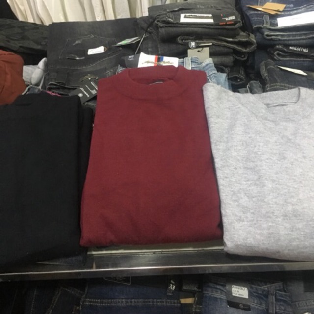 Áo len nam cổ 3 phân