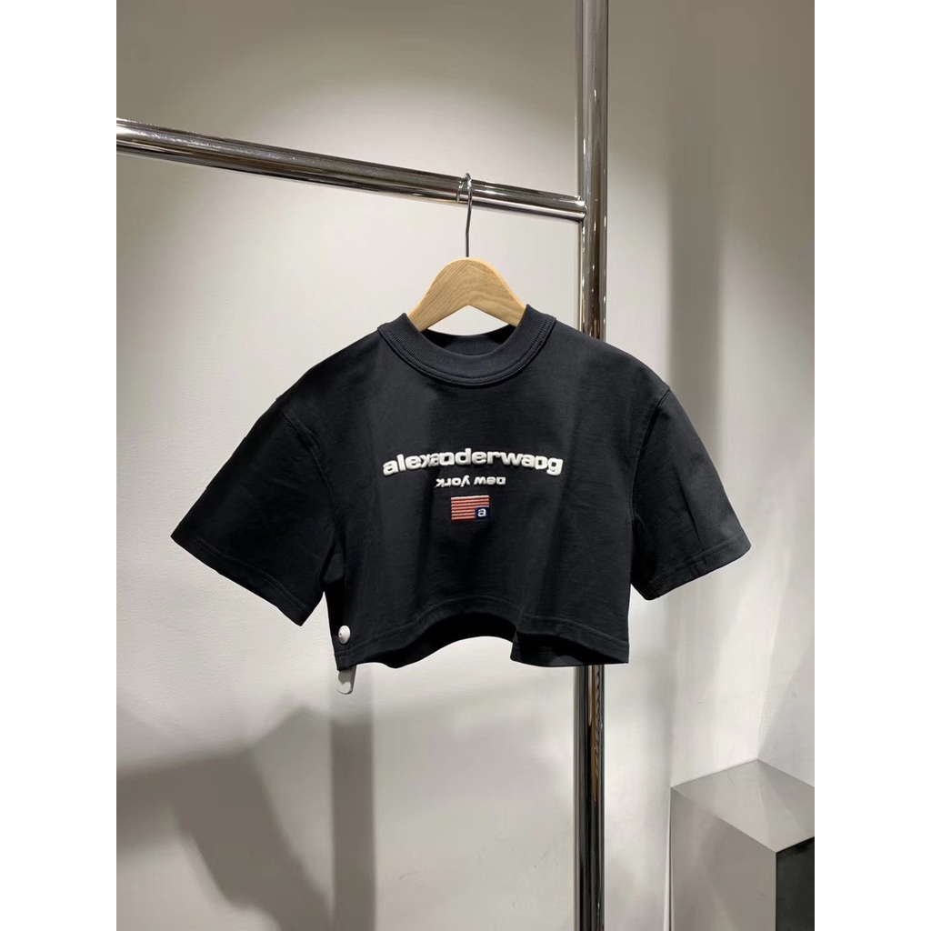 Áo thun croptop tay ngắn dáng rộng in họa tiết mẫu 2020 thời trang mùa hè