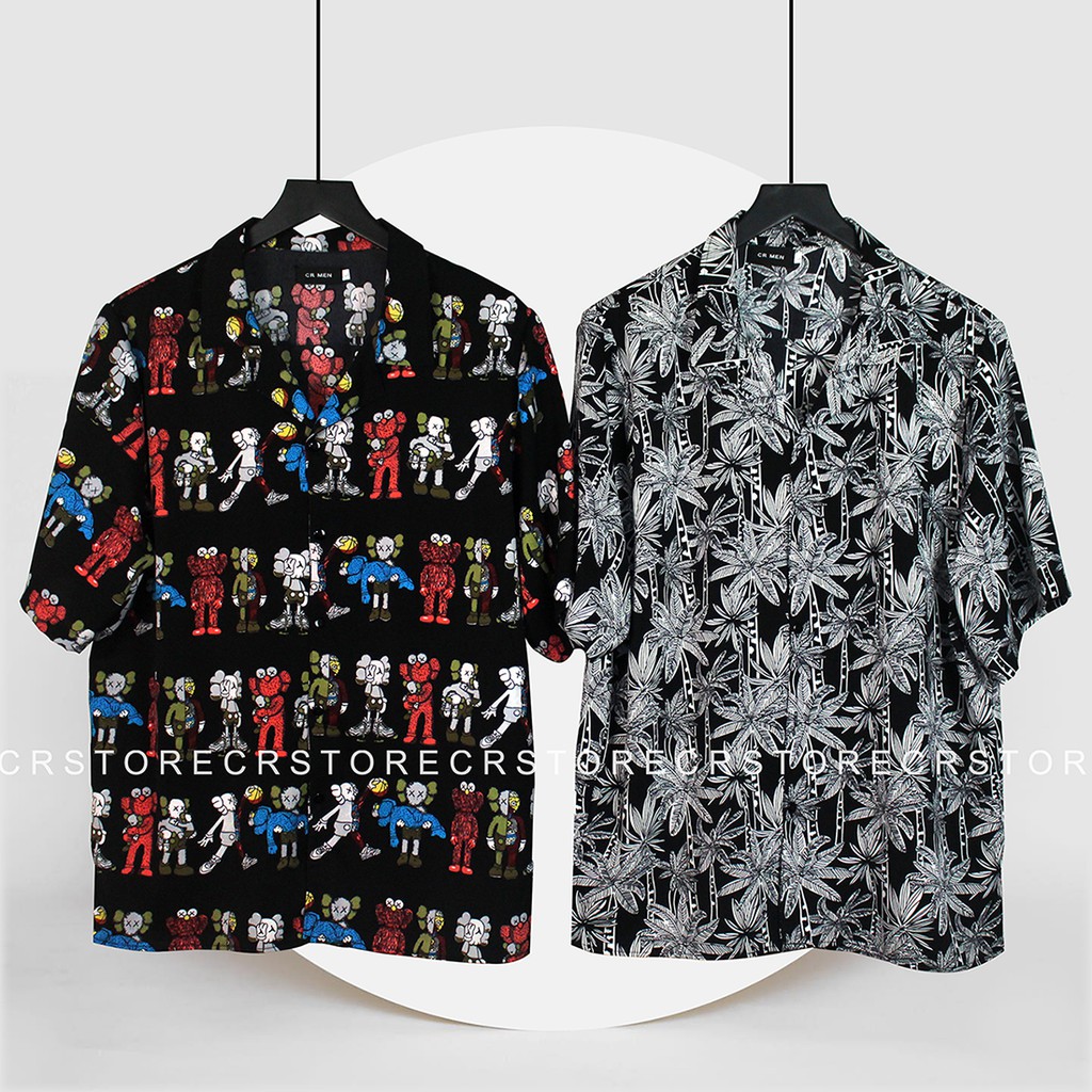 Áo Sơ Mi Tay Lỡ Cổ Vest CR MEN Họa Tiết COCONUT Cây Dừa vải Lụa thoáng mát  SMNT628 | BigBuy360 - bigbuy360.vn