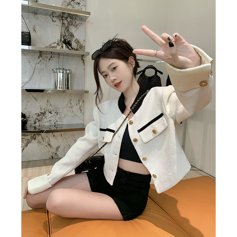 Áo Khoác Cardigan Cổ Đứng Tay Dài Dáng Rộng Thời Trang Mùa Thu Dành Cho Nữ