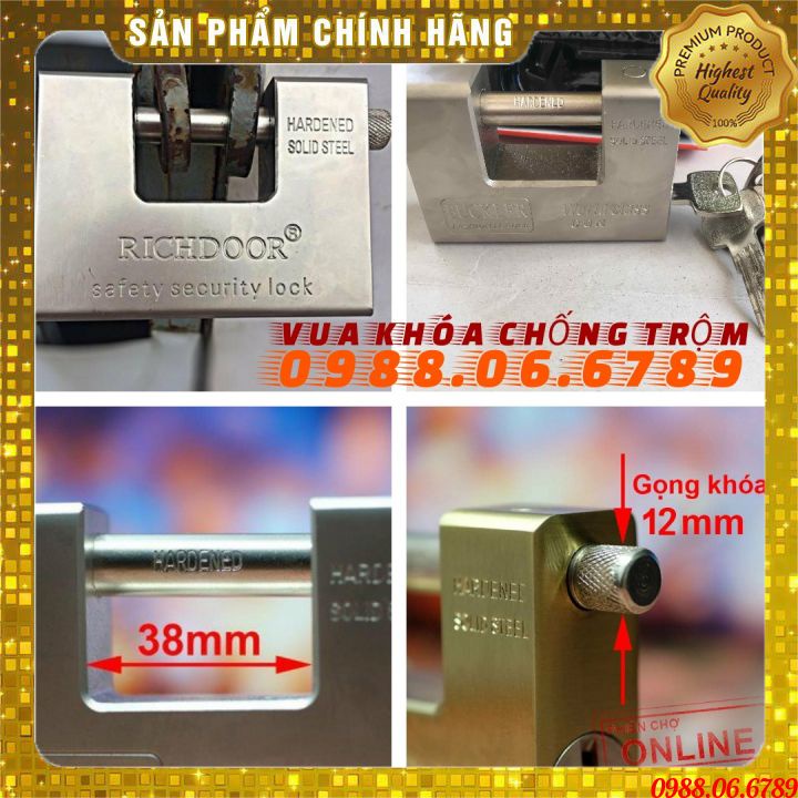 KHÓA CẦU NGANG NẶNG 1 KÍ,SIÊU BỀN⚡FREE SHIP⚡chống cưa-chống cắt-chống đục-chống cháy-chống nước-chống rỉ sét-VUA KHÓA.