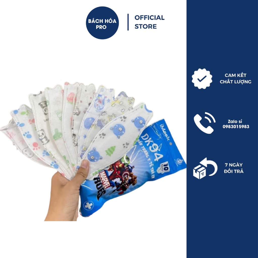 Túi 100 chiếc KF94 Dành Cho Bé Trai Bé Gái Giúp Ngăn Giọt Bắn Bụi Bẩn Không Khí Môi Trường