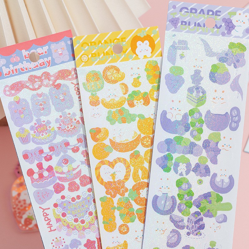 Set 16 Sticker Dán Tường Trang Trí Hình Ngôi Làng Và Động Vật Đáng Yêu