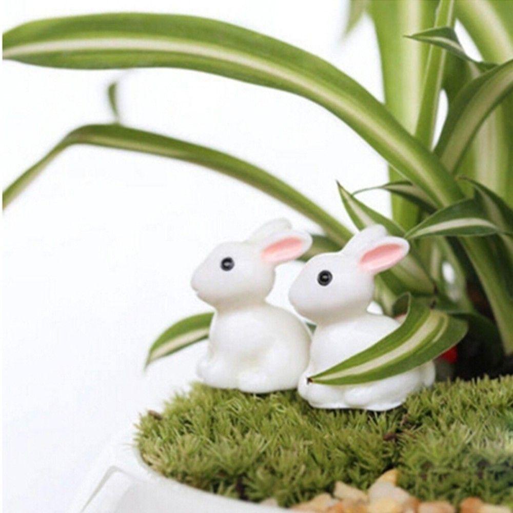 Chậu Cây Mini Bằng Gốm Màu Trắng Dùng Trang Trí Tiểu Cảnh