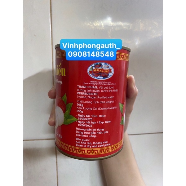 Vải thiều nước đường Ngọc Hà 580ml