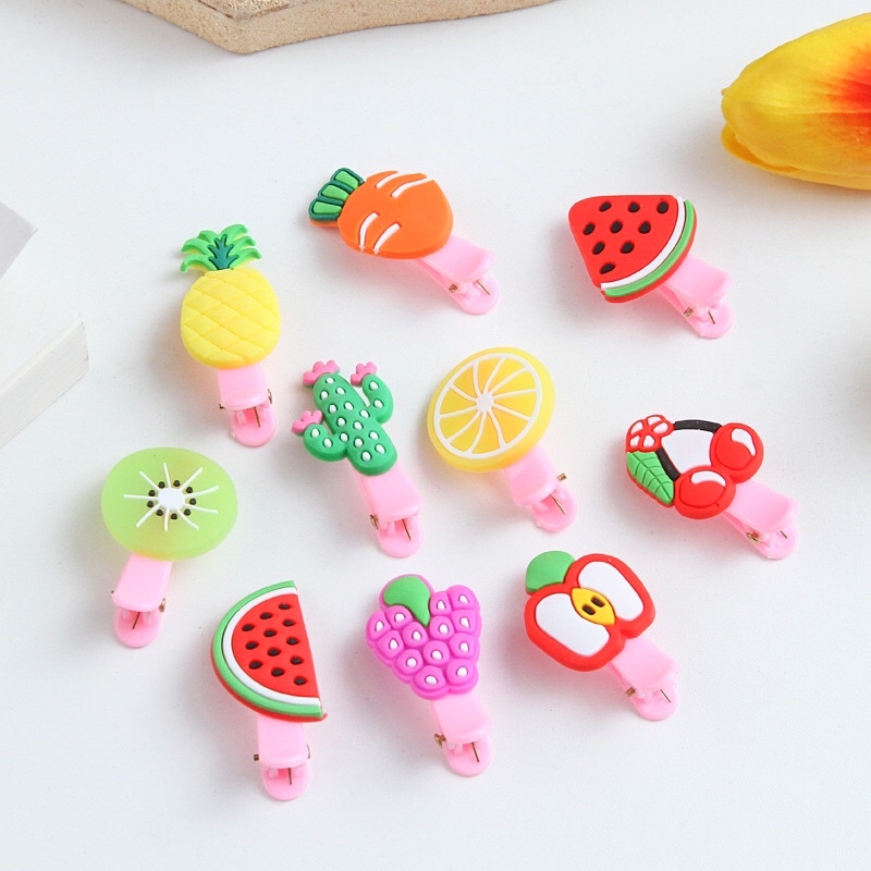Kẹp tóc mỏ vịt đính charm siêu cute (3.5cm)