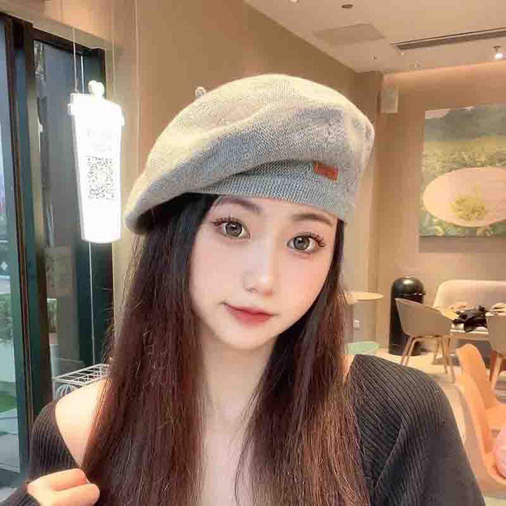 Mũ Nồi Dệt Kim In Chữ Phong Cách Vintage Cho Nữ