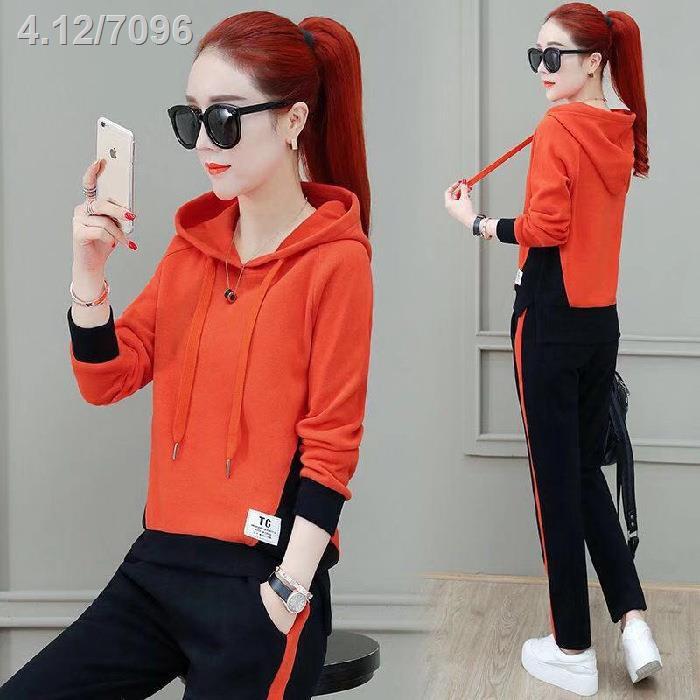 mùa thu và hè năm 2021 phiên bản mới của Hàn Quốc thời trang giảm tuổi phong cách phương Tây có mũ trùm đầu áo