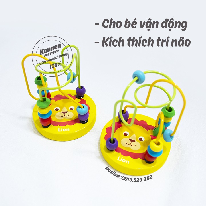 Luồn hạt gỗ - giáo cụ Montessori