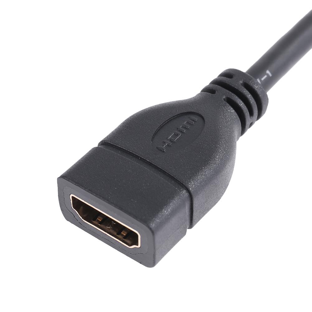 Dây cáp kết nối cổng HDMI 2 đầu với 1 đầu gấp khúc 90 độ dài 15cm