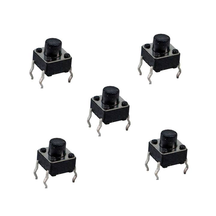 Combo 5 Nút Nhấn 4 Chân 6x6x5mm