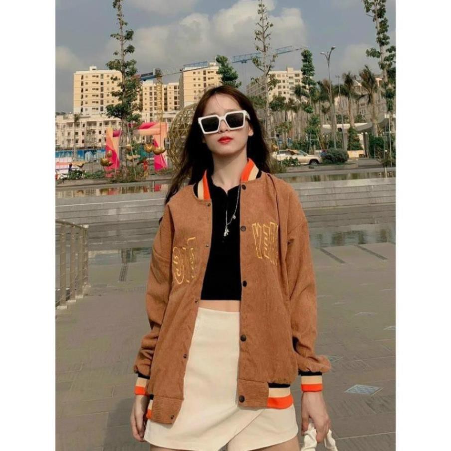 Áo Khoác Nữ - Áo khoác nhung kiểu bomber thêu logo HEY BIG siêu đẹp - Logo Thêu Xịn Sò, chất liệu siêu đẹp | BigBuy360 - bigbuy360.vn