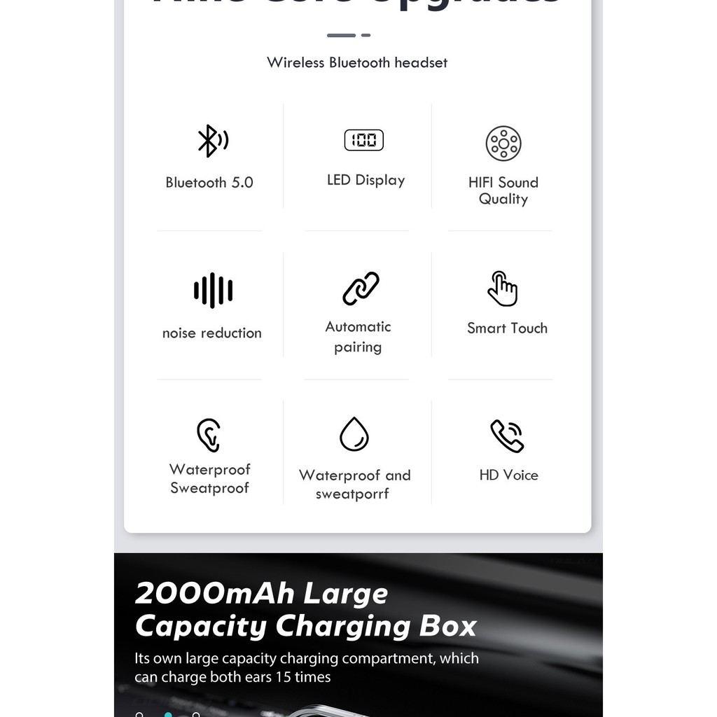 【COD】(Bản Quốc tế) Tai Nghe Bluetooth 5.0 TWS True Wireless 9D chống ồn màn hình led có Micro kháng nước mã 278