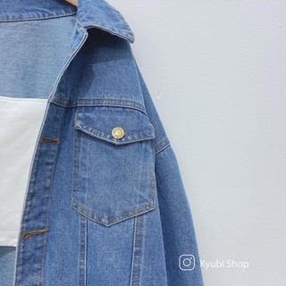 ÁO KHOÁC JEANS BASIC AKJ11 [ UNISEX ]- KYUBI AKJ11