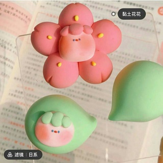 Set 10 hoa đất sét 5cm trang trí 🌼🌺🌹🌻🌸