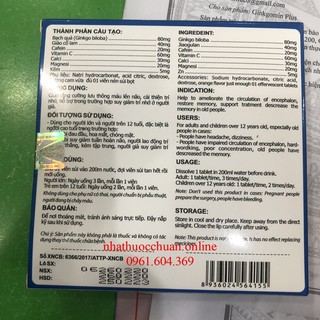 Viên sủi Ginkgomin Plus