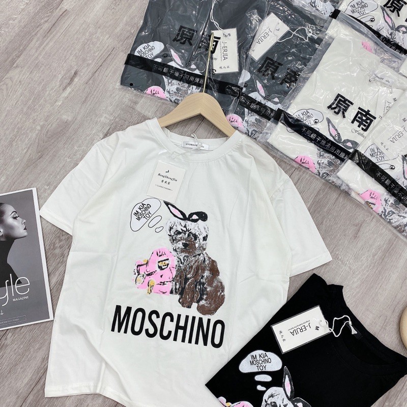 [FREESHIP - HÀNG LOẠI 1] ÁO PHÔNG MOSCHINO FORM RỘNG HOT HIT