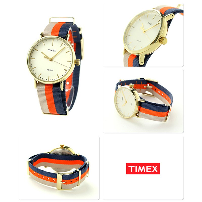 Đồng hồ Unisex Nam Nữ Timex Weekender TW2P91600 Dây Vải - Chính Hãng