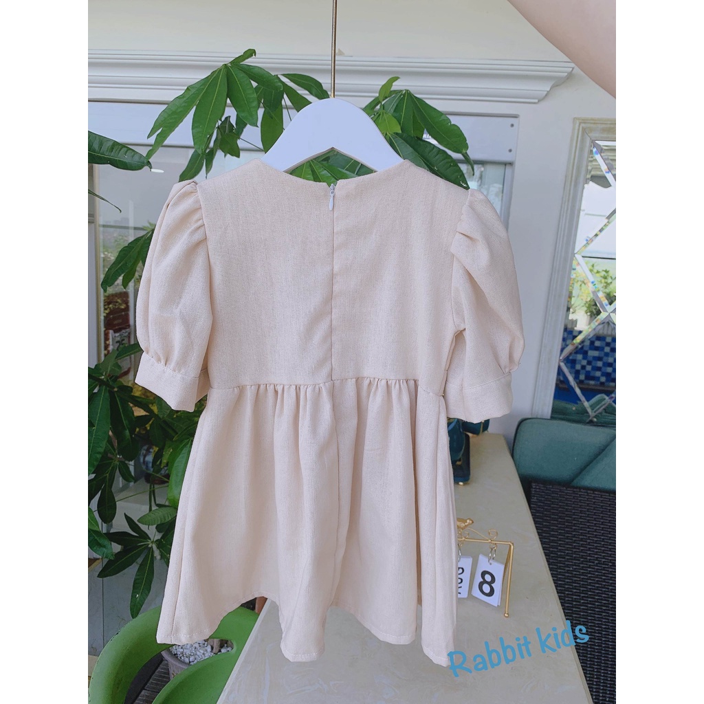 Váy Thu Đông Cho Bé 8-32kg💝FREESHIP💝 Rabbit Kids- Đầm Đi Học Bé Gái Chất Linen Bột Cao Cấp Mềm Mại
