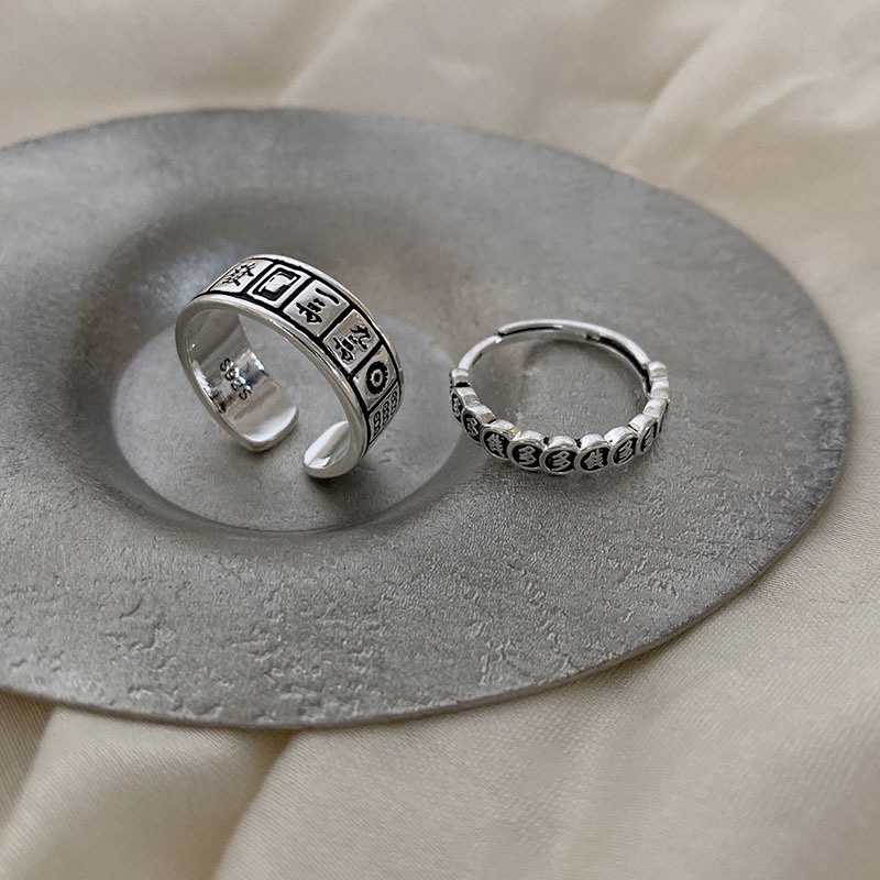 Nhẫn Đeo Tay Mạt Chược Phong Cách Retro Thời Trang 19A1412