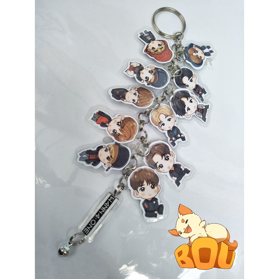 Móc khóa dây chibi WANNA ONE