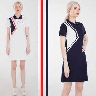 Đầm thun suông cổ trụ váy suông dáng dài có cổ polo body 100% cotton vnxk adidas lacoste0010
