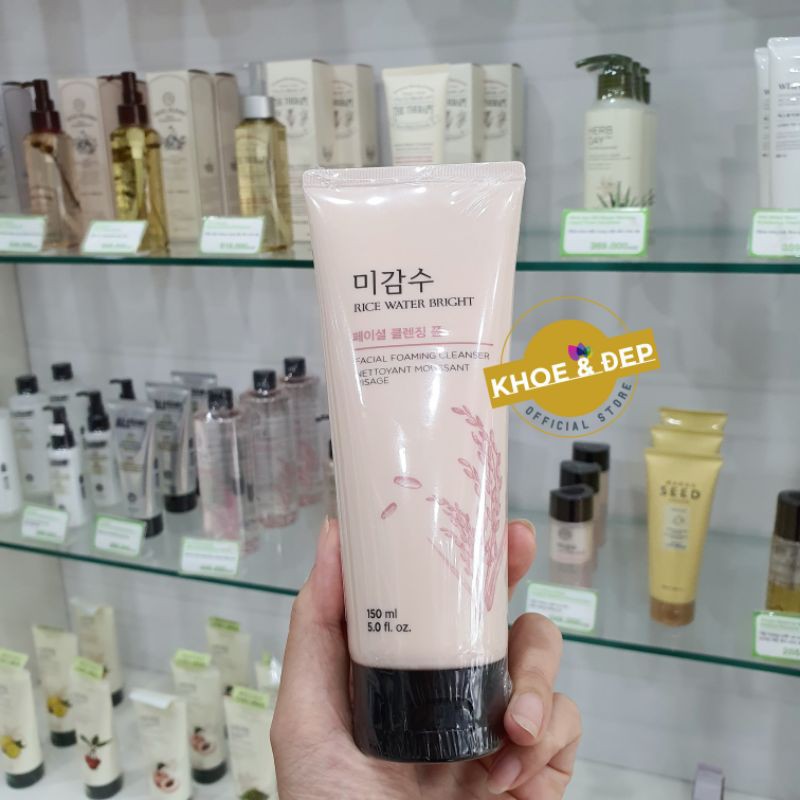 Sữa Rữa Mặt Gạo Làm Sáng Da THEFACESHOP ⭐CHÍNH HÃNG⭐ RICE WATER BRIGHT CLEANSING  FOAM 150ml | BigBuy360 - bigbuy360.vn