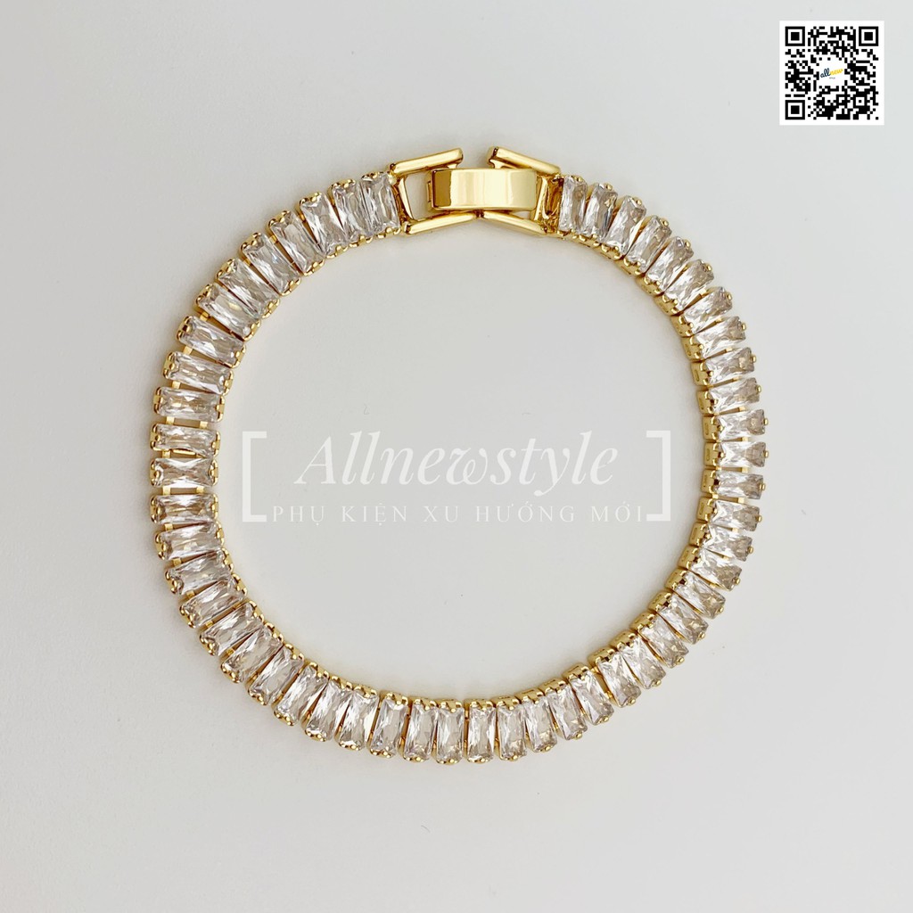 Vòng tay và nhẫn Zircon trắng Allnewstyle