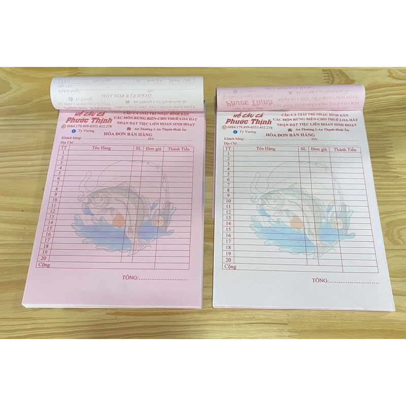 HOÁ ĐƠN 1-2 LIÊN 15x20cm 🌸🌸 IN THEO YÊU CẦU