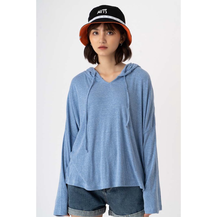 Áo hoodie Nữ BOO Dáng Rộng Cotton Cao Cấp Phối Tay Rộng Cá Tính