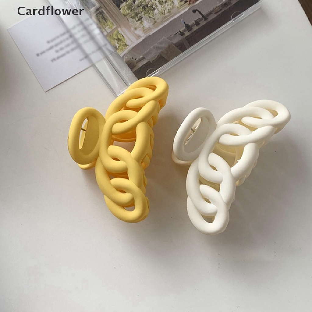 &lt; Cardflower &gt; Kẹp Tóc Càng Cua Rỗng Màu Nhám Vintage Hàn Quốc Mới Cho Nữ