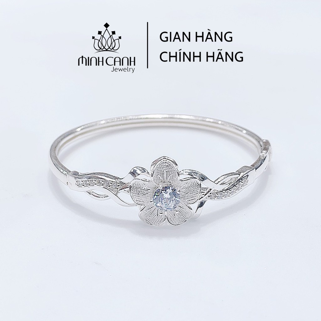 Vòng Tay Bạc Nữ Hoa 5 Cánh Đính Đá Nhiều Màu - Minh Canh Jewelry