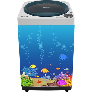 Decal trang trí máy giặt mẫu đàn cá