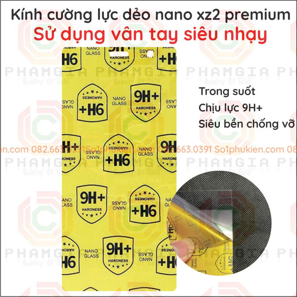 Dán cường lực dẻo nano dành cho Sony XZ2/ XZ2 premium siêu đẹp siêu bảo vệ