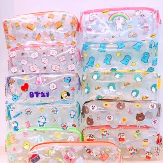 Hộp bút trong suốt 35k - hộp bút dễ thương