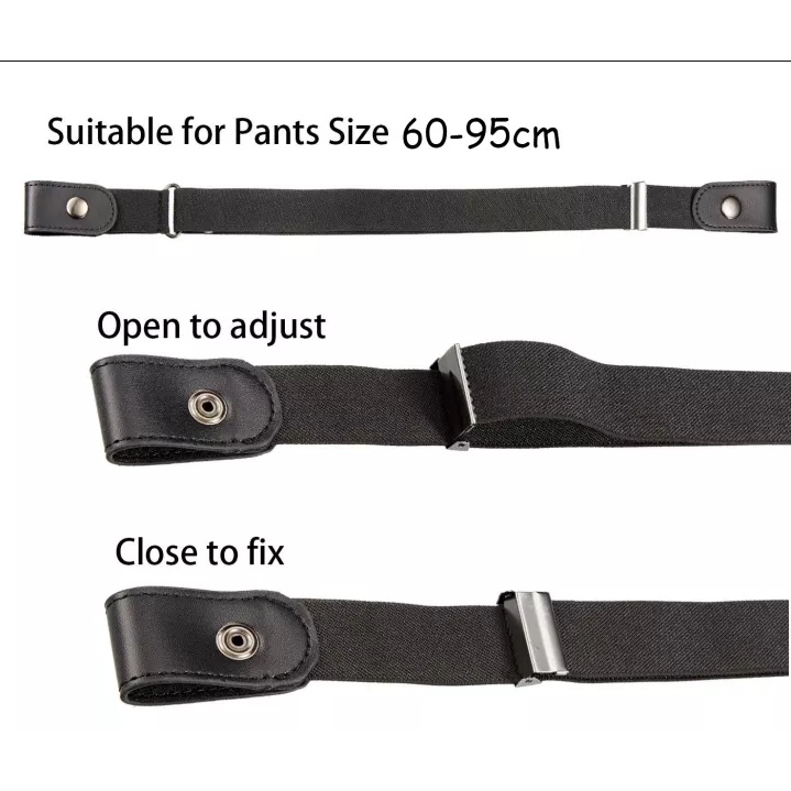 Thắt Lưng Không Khóa Co Giãn Thời Trang Cho Nam/Nữ