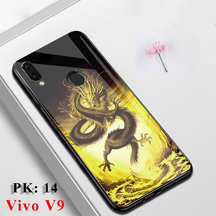 [Freeship] Ốp lưng điện thoại VIVO V9 in hoa 3D chống trầy xước, op vivo v9 ,vỏ case, Kính Full Màn hình 9D siêu cứng