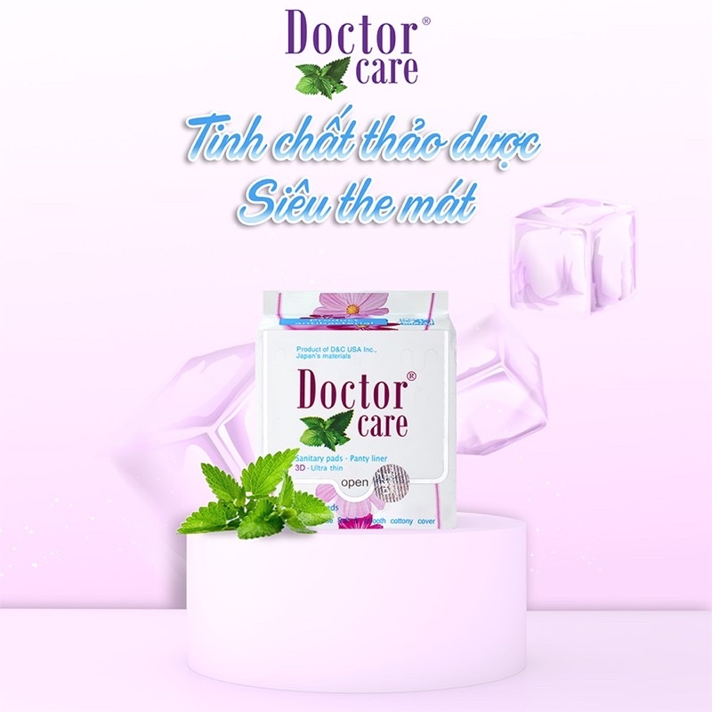 Băng Vệ sinh Doctor CARE Hương Tinh Chất Thảo Dược Siêu Mỏng- Siêu thấm- Siêu Chống tràn