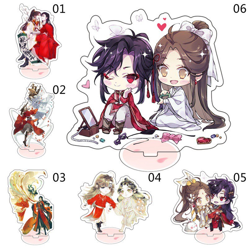 Mô hình thẻ đứng nhân vật Tian Guan Ci Fu Xie Lian Hua Cheng bằng acrylic có đế giữ tiện lợi